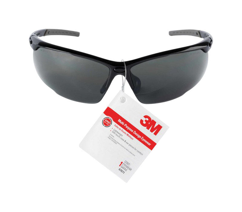 3M COMPANY, 3M  Anti-Fog Safety Glasses  Gray Lens Black Frame 1 pc.