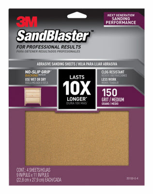 3M COMPANY, 3M Sandblaster 11 in. L X 9 in. W 150 Grit Ceramic Sandpaper 4 pk