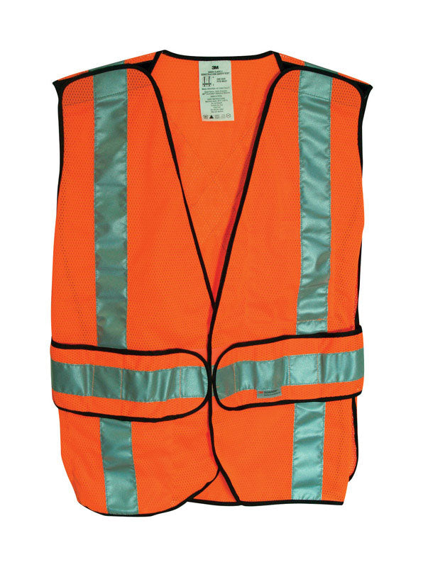 3M COMPANY, 3M Scotchlite Reflective Safety Vest with Reflective Stripe Orange One Size Fits Most