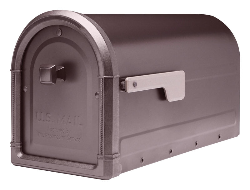 ARCHITECTURAL MAILBOXES, Architectural Mailboxes Roxbury Post Mount Galvanized Steel Post Mount Rubbed Bronze Mailbox