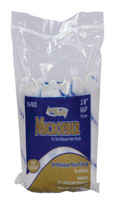 LINZER PRODUCTS CORP, ArroWorthy Microfiber 6.5 in. W X 3/8 in. Mini Paint Roller Cover 10 pk