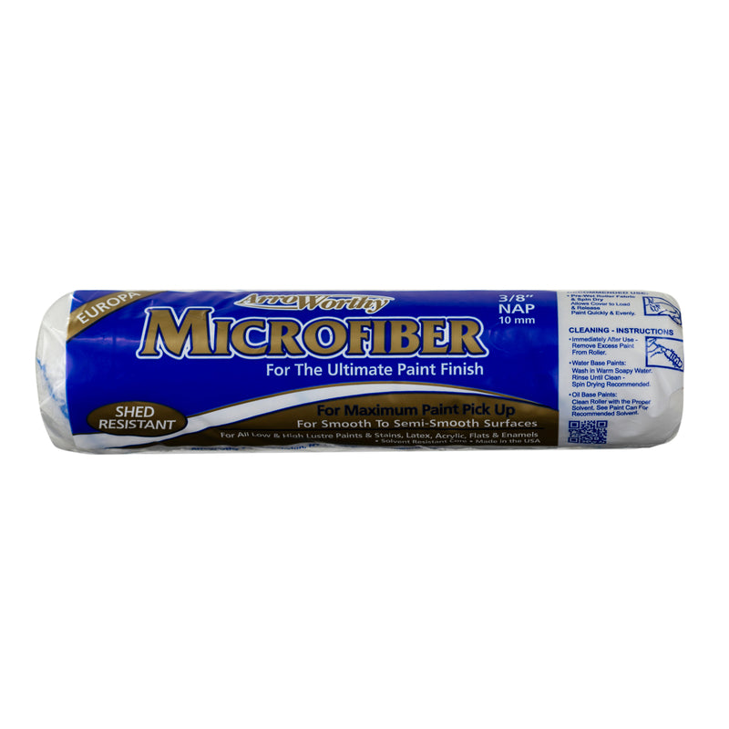 LINZER PRODUCTS CORP, ArroWorthy Microfiber 9 in. W X 3/8 in. Paint Roller Cover 1 pk