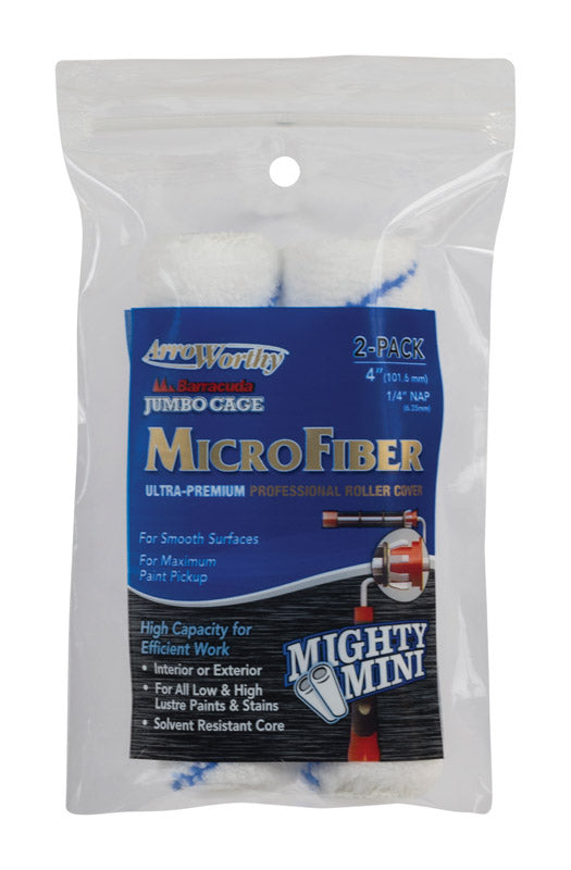 LINZER PRODUCTS CORP, Arroworthy Barracuda Microfiber 4 in. W X 1/4 in. S Jumbo Paint Roller Cover (Pack of 12)