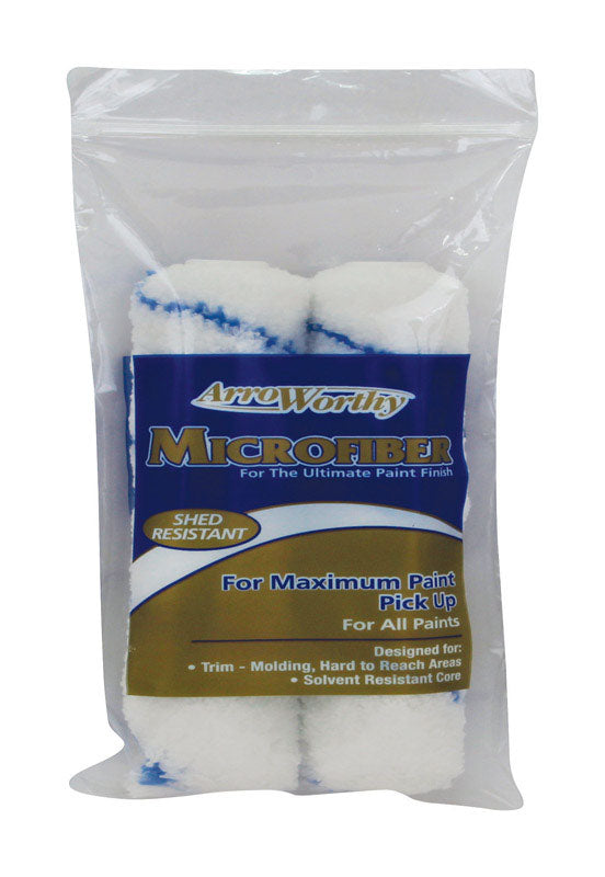 LINZER PRODUCTS CORP, Arroworthy Microfiber 6.5 in. W X 3/8 in. S Mini Paint Roller Cover (Pack of 12)