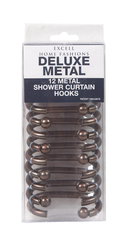 MILBERG FACTORS INC, Excell  Bronze  Metal  Deluxe  Shower Curtain Rings  12 pk