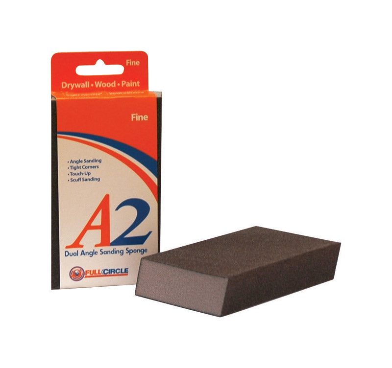 FULL CIRCLE INTERNATIONAL INC, Full Circle 3 in. L X 5 in. W X 1 in. Fine Dual Angle Sanding Sponge