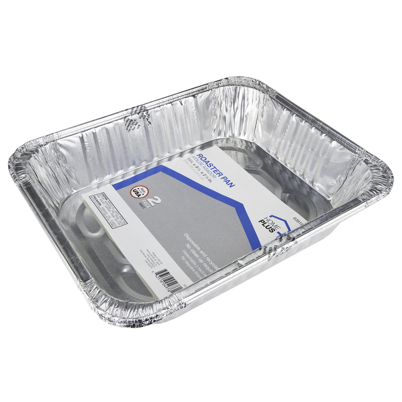 DURABLE INC, Home Plus Durable Foil 9-1/4 in. W x 11-3/4 in. L Roaster Pan Silver 2 pk (Pack of 12)