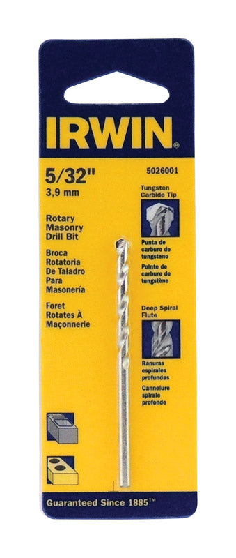 BLACK & DECKER US INC, Irwin 5/32 in. X 3 in. L Tungsten Carbide Tipped Rotary Drill Bit Straight Shank 1 pc