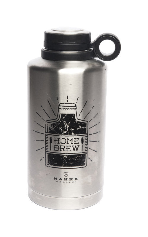 BRUMIS IMPORTS INC, Manna 64 oz Home Brew Silver BPA Free Insulated Bottle