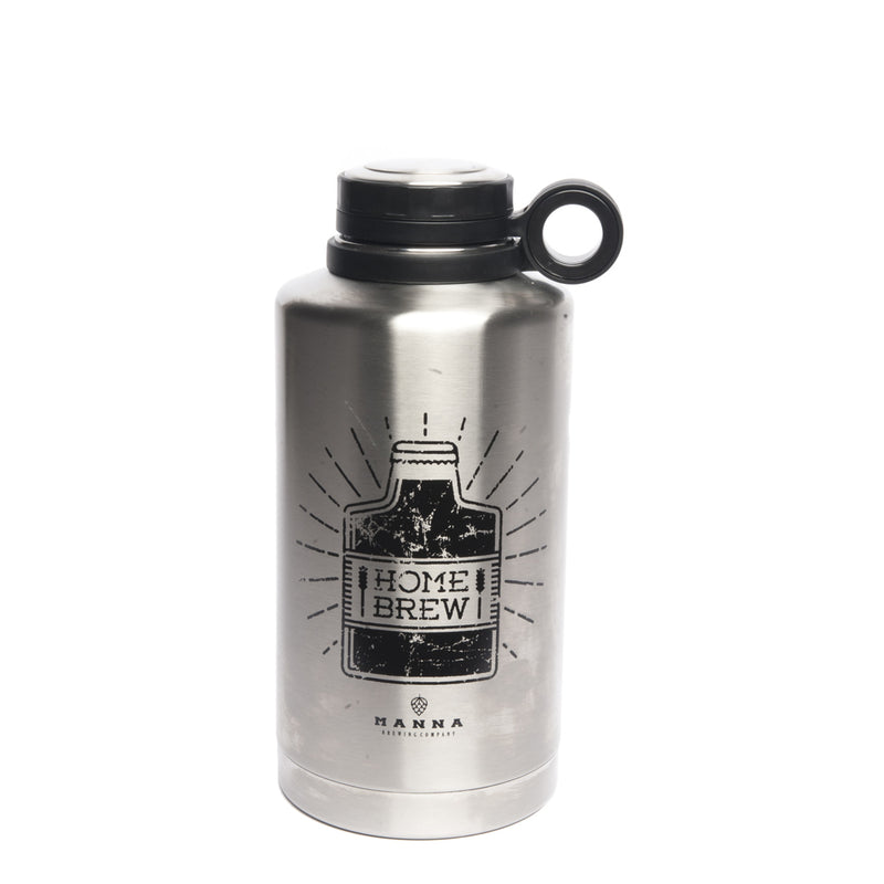 BRUMIS IMPORTS INC, Manna 64 oz Home Brew Silver BPA Free Insulated Bottle