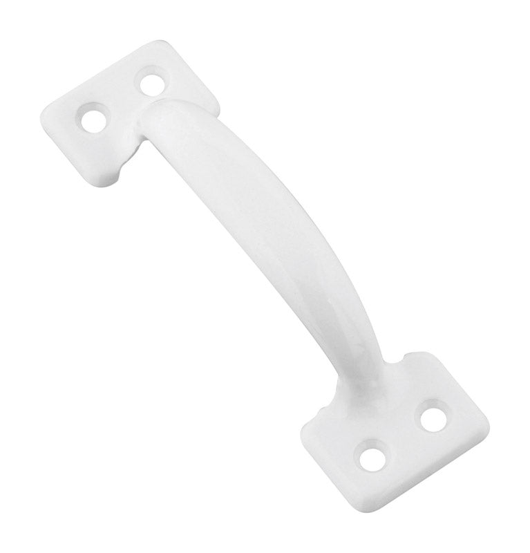 NATIONAL MFG SALES CO, National Hardware 4 in. L White Steel Universal Sash Lift Handle 1 pk