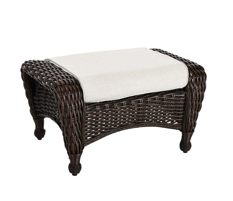 NORTHCAPE CHICAGO WICKER, Northcape  1  Brown  Aluminum  Ottoman  Gray