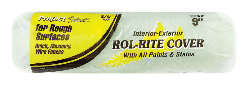 LINZER PRODUCTS CORP, Project Select Rol-Rite Polyester 3/4 in. x 9 in. W Regular Paint Roller Cover 1 pk (Pack of 12)