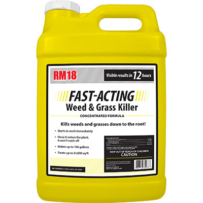 RM18, RM18 Grass & Weed Killer Plus Diquat, Fast-Acting, Concentrate, 2.5-Gallons