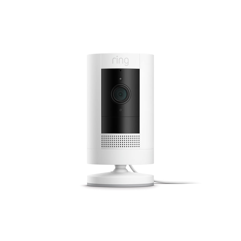 RING LLC, Ring Stick Up Plug-in Indoor and Outdoor White Security Camera