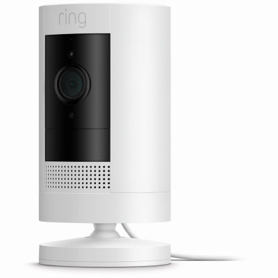 RING LLC, Ring Stick Up Plug-in Indoor and Outdoor White Security Camera