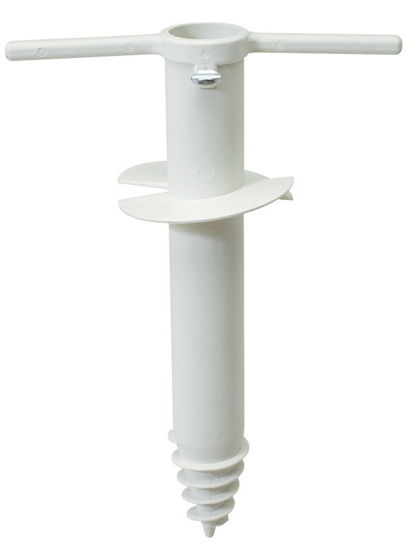 ACE TRADING - RIO CHAIRS, Rio Brands  White  Plastic  Umbrella Base  4 in. W x 12-1/2 in. H