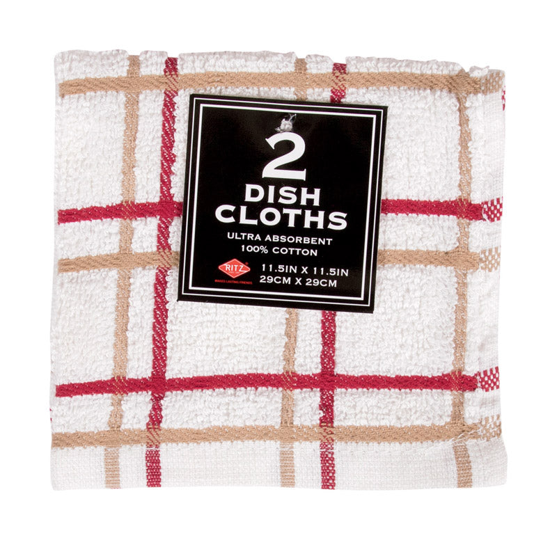 JOHN RITZENTHALER CO, Ritz  Biscotti  Cotton  Dish Cloth  2 pk (Pack of 3)