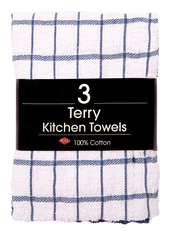 JOHN RITZENTHALER CO, Ritz Federal Blue Cotton Kitchen Towel 3 pk (Pack of 3)