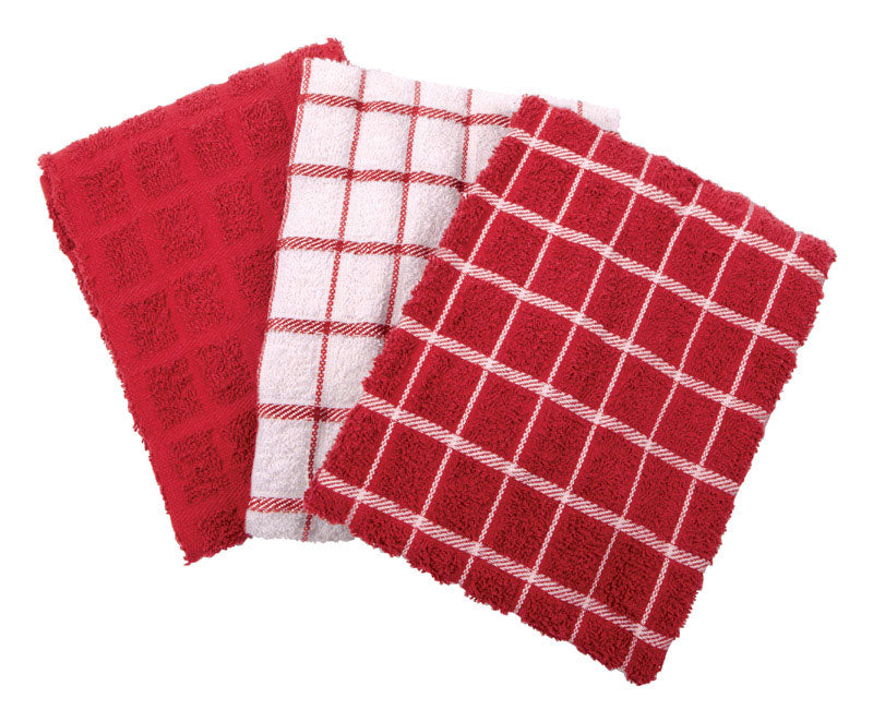 JOHN RITZENTHALER CO, Ritz Paprika Cotton Kitchen Towel 3 pk (Pack of 3)