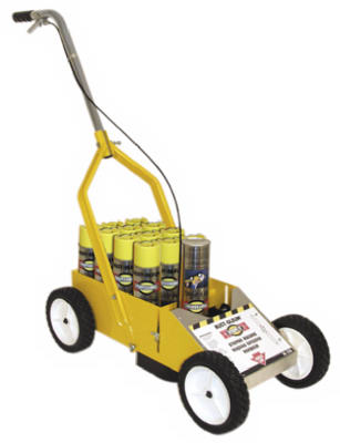 Rust-Oleum Corp, Rust-Oleum 13 in. W X 32 in. L Black/Yellow Plastic/Steel Striping Machine