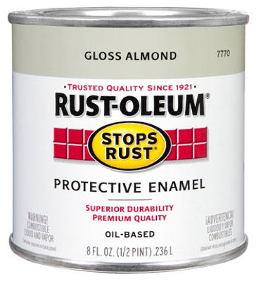 Rust-Oleum Corp, Rust-Oleum Almond Oil Based Protective Rust Control Enamel Paint 1/2 Pint