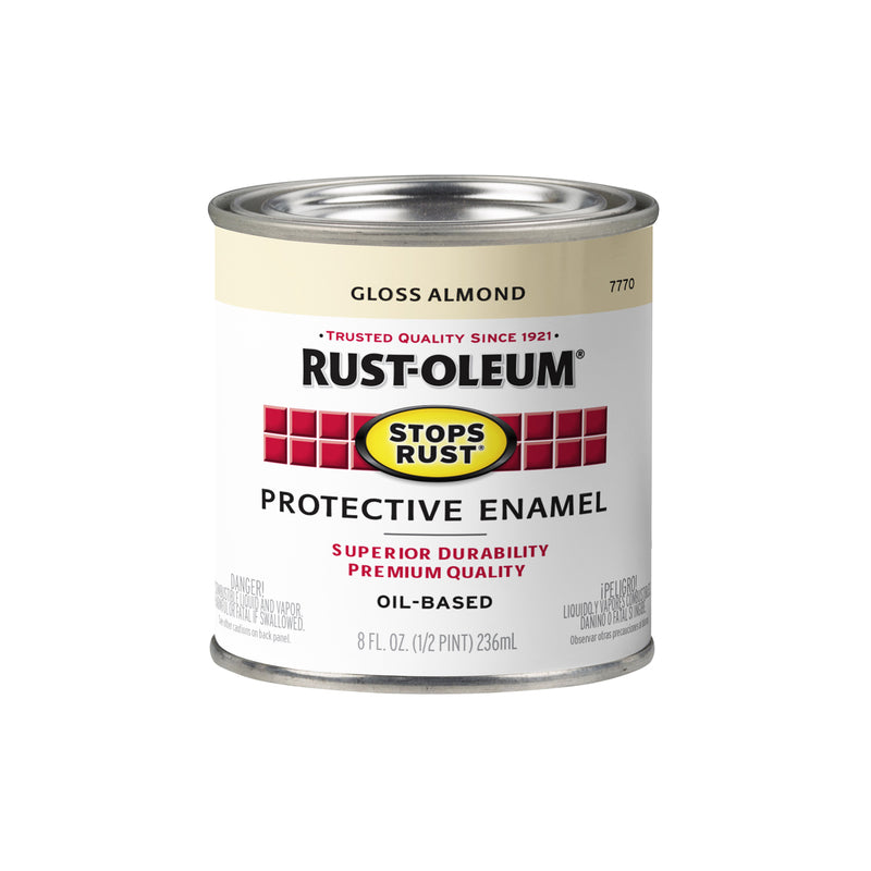 Rust-Oleum Corp, Rust-Oleum Almond Oil Based Protective Rust Control Enamel Paint 1/2 Pint