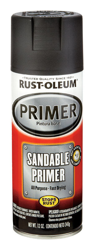 Rust-Oleum Corp, Rust-Oleum Automotive Flat Black Automotive Sandable Primer Spray 12 oz