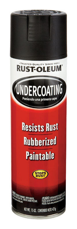 Rust-Oleum Corp, Rust-Oleum Automotive Flat/Matte Black Professional Grade Undercoating 15 oz (Pack of 6)