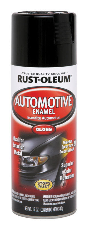 Rust-Oleum Corp, Rust-Oleum Automotive Gloss Black Enamel Spray Paint 12 oz (Pack of 6).