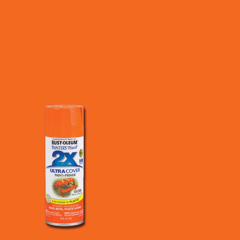 Rust-Oleum Corp, Rust-Oleum Painter's Touch Ultra Cover Gloss Real Orange Spray Paint 12 oz. (Pack of 6)