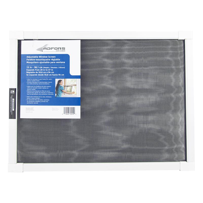 Saint-Gobain ADFORS, Saint-Gobain ADFORS 20 37 in. W in. Fiberglass Adjustable Window Screen