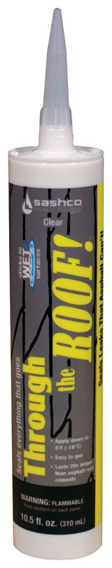 Through the Roof, Sashco Through The Roof Clear Elastomeric Roof Sealant 10.5 oz (Pack of 12).