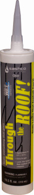 Through the Roof, Sashco Through The Roof Clear Elastomeric Roof Sealant 10.5 oz (Pack of 12).