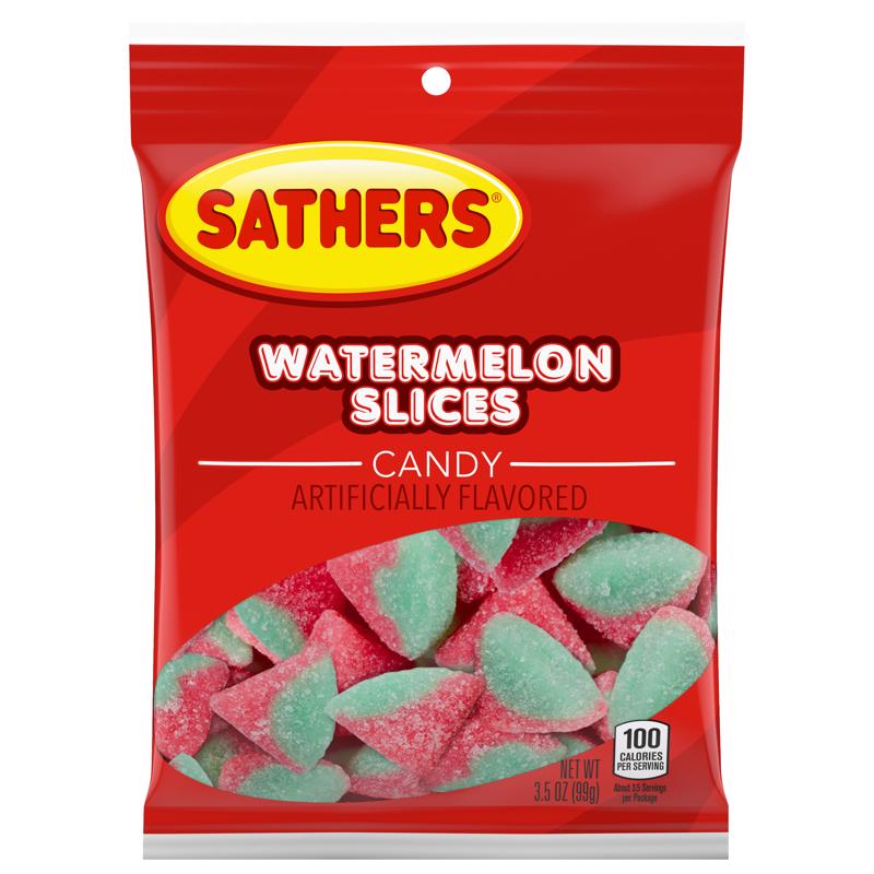 FERRARA CANDY CO, Sathers Sour Watermelon Slices Gummi Candy (Pack of 12)