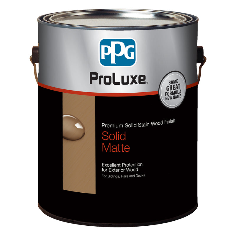 PPG-FLOOD, Sikkens  ProLuxe Rubbol  Solid  Low Luster  Light  Tint Base  Acrylic  Wood Stain  1 gal. (Pack of 4)