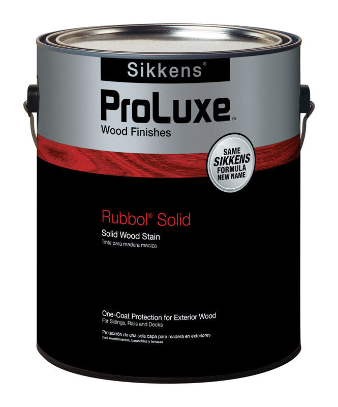 PPG-FLOOD, Sikkens  ProLuxe Rubbol  Solid  Low Luster  White  Tint Base  Acrylic  Wood Stain  1 gal. (Pack of 4)