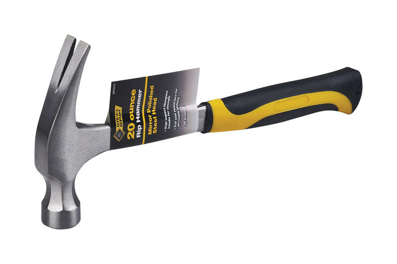 ACE TRADING - GENERAL TECH INT'L, Steel Grip 20 oz Smooth Face Rip Hammer Fiberglass Handle