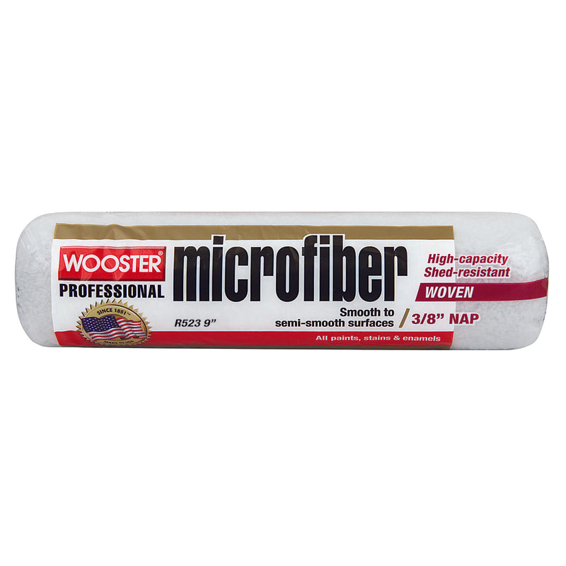 THE WOOSTER BRUSH CO, Wooster Microfiber 9 in. W X 3/8 in. Regular Paint Roller Cover 1 pk