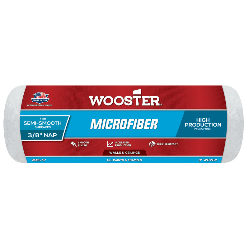 THE WOOSTER BRUSH CO, Wooster Microfiber 9 in. W X 3/8 in. Regular Paint Roller Cover 1 pk