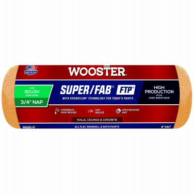 THE WOOSTER BRUSH CO, Wooster Super/Fab FTP Synthetic Blend 9 in. W X 3/4 in. Regular Paint Roller Cover 1 pk