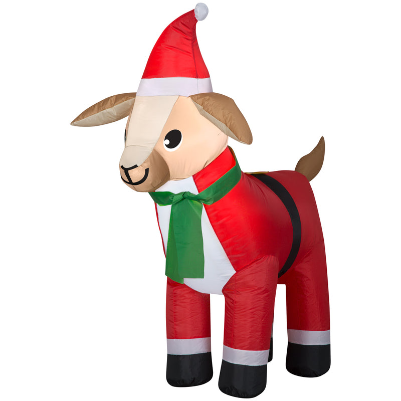 GEMMY INDUSTRIES, Znone  Airblown  Santa Goat  Christmas Inflatable  Multicolored  Polyester  1 pk